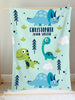 FOR KIDS & BABIES Big Dinos Personalized Baby Blanket | Dinosaur Baby Blanket | Custom Baby Blanket | Dinosaur Blanket Baby Boy | Personalized Baby Gift