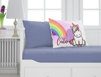 FOR KIDS & BABIES Cute Unicorn Pillow Case Personalized for Birthday or Christmas gift idea for Girl Kids Room Party Decor Unicorn Bedding Magical Customized