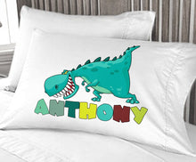 FOR KIDS & BABIES Dinosaur Boys Pillowcase- Personalized - Standard or Toddler or Travel Size - Birthday or Christmas gift idea for boys kids room decor
