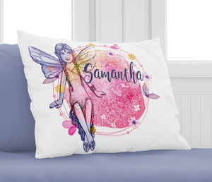 FOR KIDS & BABIES Fairy Pillowcase Personalized Cute Toddler or Girl Teen Believe in Magic Fairy God Mother Guardian Angel Little Girl Pink Custom Bed Pillow