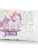 FOR KIDS & BABIES Girl Unicorn Party Pillow Case Personalized for Birthday or Christmas gift idea for Kids Room Party Decor Unicorn Bedding Customized Gifts
