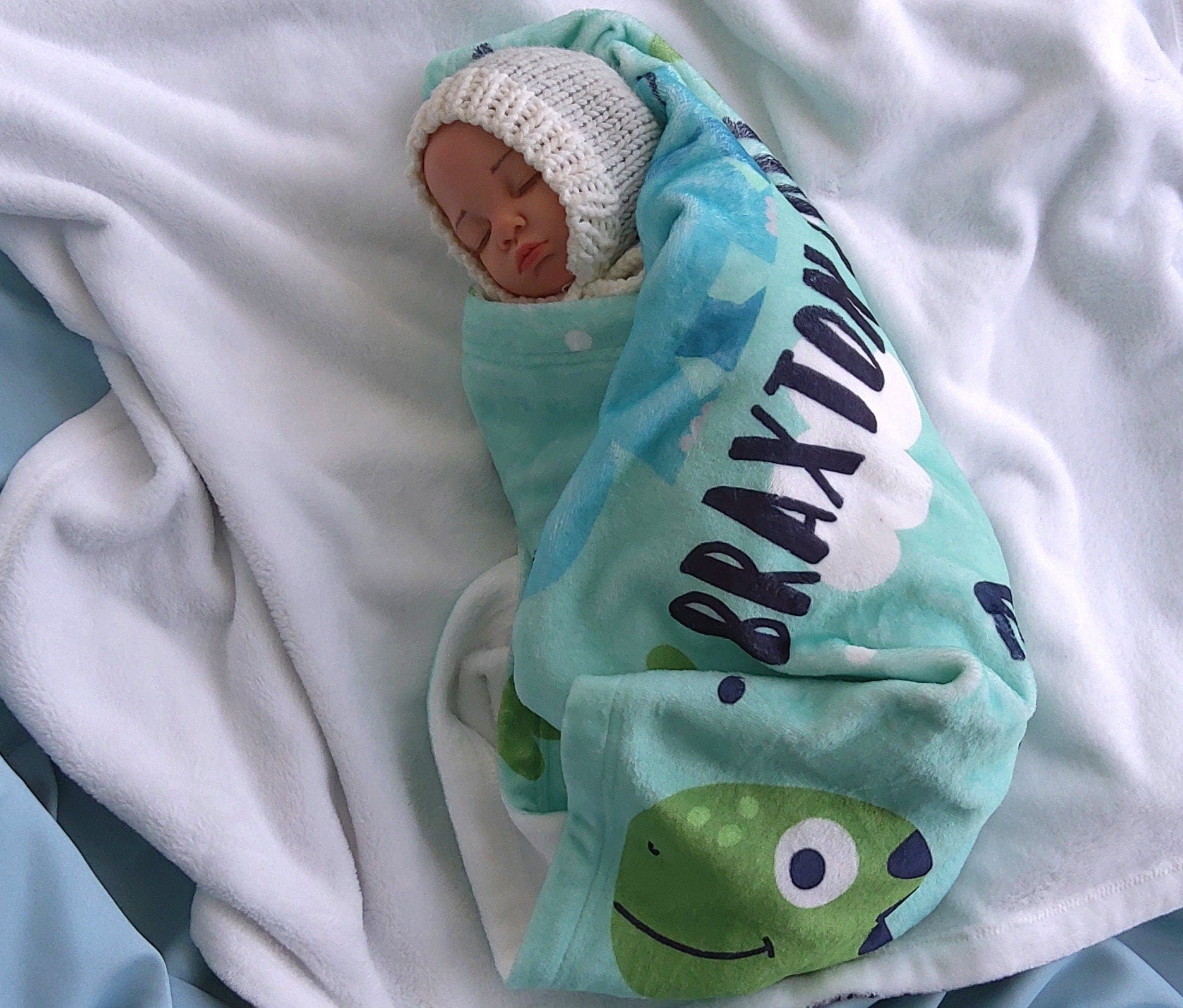 FOR KIDS & BABIES Personalized Baby Blanket | Dinosaur Baby Blanket | Custom Baby Blanket | Dinosaur Blanket Baby Boy | Personalized Baby Gift
