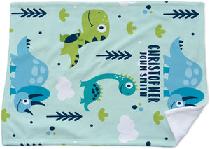 FOR KIDS & BABIES Personalized Baby Blanket | Dinosaur Baby Blanket | Custom Baby Blanket | Dinosaur Blanket Baby Boy | Personalized Baby Gift