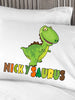 FOR KIDS & BABIES Personalized Cute Dinosaur Boys Pillow Case-  Christmas gift , Birthday Gift idea for boys kids room decor
