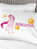 FOR KIDS & BABIES Pink Unicorn Girl's Pillowcase - stars and unicors decor - cute gift idea for girls birthday or room decor