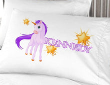 FOR KIDS & BABIES Pink Unicorn Girl's Pillowcase - stars and unicors decor - cute gift idea for girls birthday or room decor