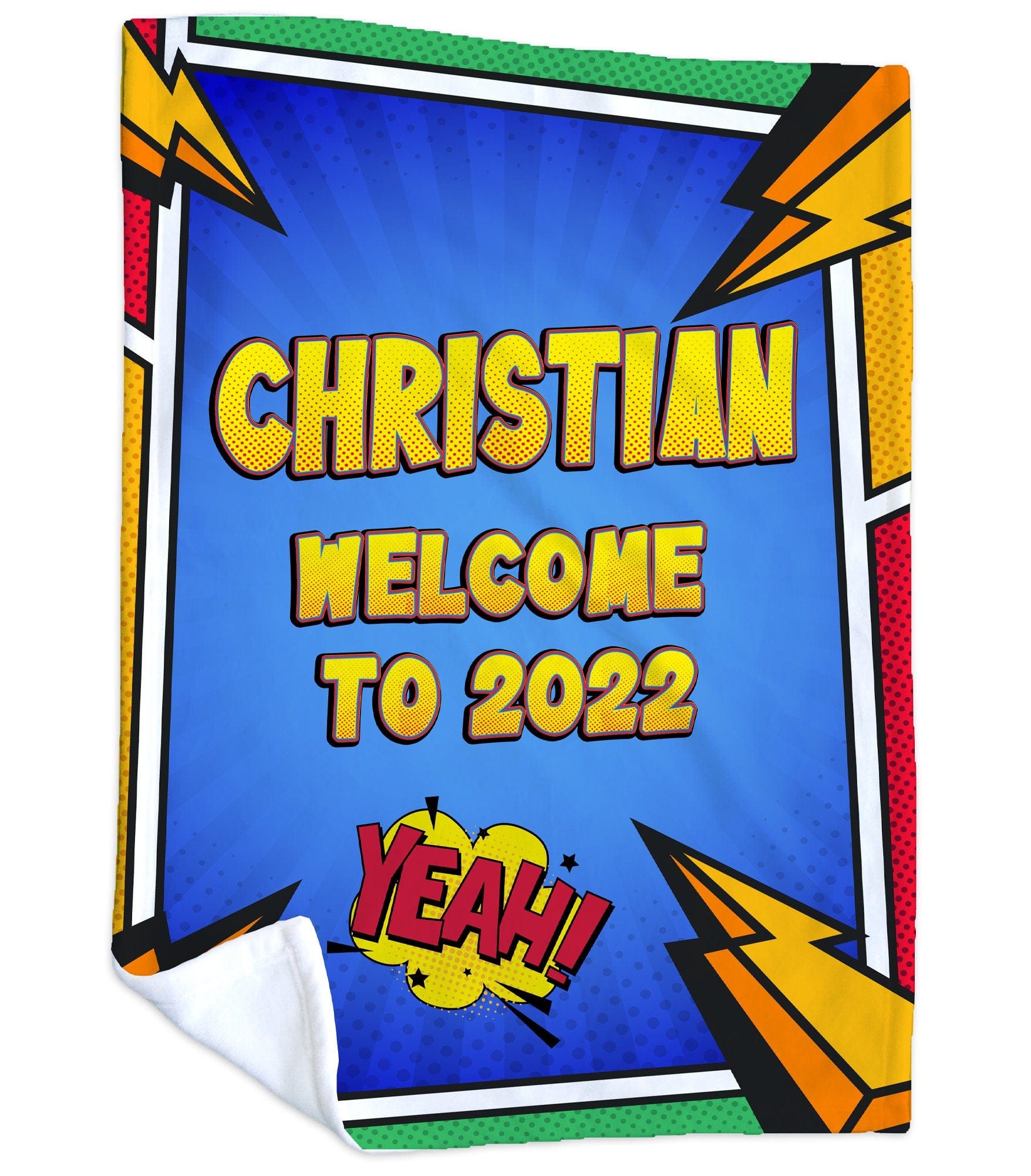 FOR KIDS & BABIES Superhero Personalized Baby Blanket | Custom Baby Blanket | Comics Baby Boy or Girl Name Blanket | Personalized Baby Gift