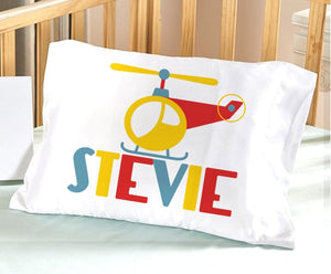 FOR KIDS & BABIES Travel Pillowcase Kids Personalized Helicopter Pillow Case Toddler  Baby Gifts for Boys Travel Pillow 13x18 or 20x26 Baby Child Gift IDea