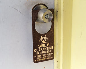 FOR MOM & GRANDMA Door Handle Hanger Safety Social Distancing Self Quarantine Isolation Face Mask Sign Precaution for Adults Kids Elderly Custom Made in U.S.A