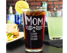 FOR MOM & GRANDMA Established Mom Pub Glass Gift Personalized Birthday Present Mothers Day Mug for New Mom Step Mother Mom in Law Best Mommy Birthday Gift