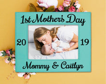 FOR MOM & GRANDMA First Mother's Day Personalize 5x7 Photo Frame Gift from Daughter Son for Mothers Birthday 1st Mother's Day from Son Baby Husband for Mom