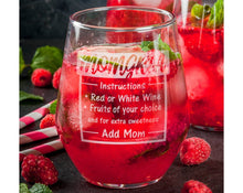 FOR MOM & GRANDMA MOMgria MOMjito MOMosa Funny Gag Mother's Day Stemless Gift New Mom Pregnancy Gift Best Mom Birthday from Daughter Son Favorite Child Idea