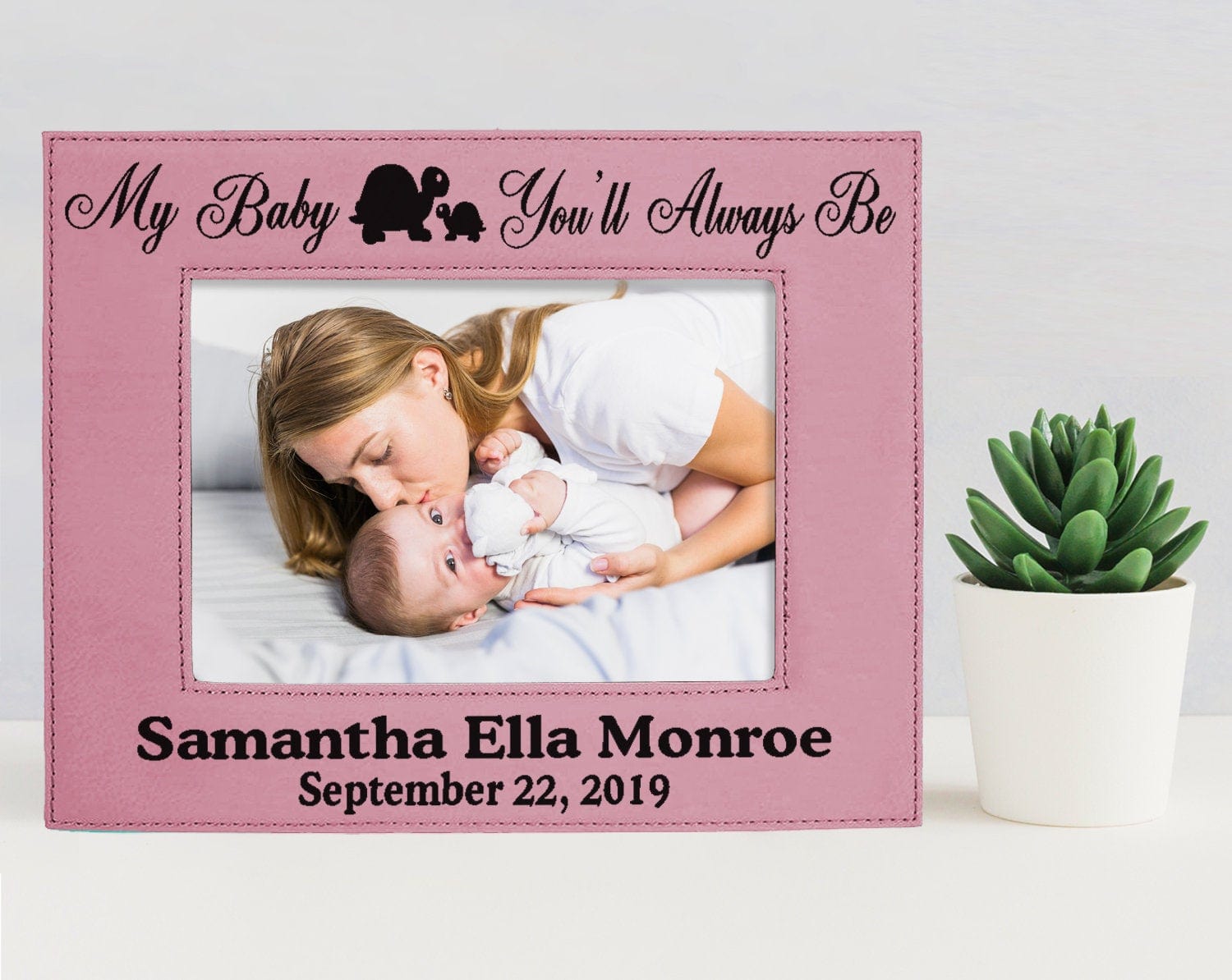 FOR MOM & GRANDMA My Baby You'll Always Be Personalized Picture Frame Engraved Baby Shower Gift Girl Boy New Mom Mommy Mother Dad Daddy Nursery Son Daughter