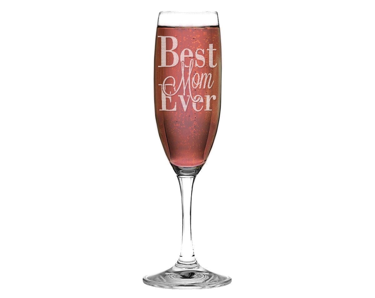 FOR MOM & GRANDMA One Best Mom Ever Champagne Glass Mother's Day Champagne Flute Gift for Mom Gift for Wife Mum Gifts from Daughter Son Husband for Her