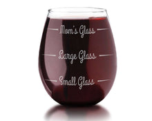 FOR MOM & GRANDMA Personalized Mom's Glass Engraved Gift for Mothers Day Custom Stemless Wine Glass for Mommy Baby Shower Gifts for Godmother Mother in Law
