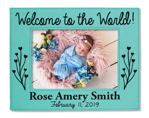 FOR MOM & GRANDMA Welcome Personalized New Baby Picture Frame Nursery Decor Birth Announcement New Grandparents Parents Gift 5x7 Baby Shower Pregnancy Custom