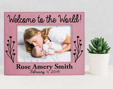 FOR MOM & GRANDMA Welcome Personalized New Baby Picture Frame Nursery Decor Birth Announcement New Grandparents Parents Gift 5x7 Baby Shower Pregnancy Custom