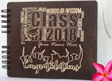 GRADUATION Burnt Cocoa 8.5 x 7 / 80 Pages Ivory Blank Graduation Gift Wooden Guest Book Rustic Personalized Class of 2022 Wood Graduation Decoration Supplies Guestbook Photo Album
