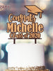 GRADUATION Graduation Cake Topper or Cup Cake Personalized Wood Name 2022 Decoration Rustic Graduate Custom Tier Toppers Party Favors for Son Daughter