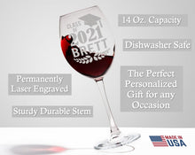 GRADUATION Class of 2022 Custom Engraved Stem Wine Glass Graduation Party Favors Graduate She Did It! Celebration Grad Gift from Mom Dad Mastered It!