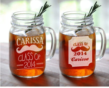 GRADUATION Class of 2022 Mustache Designs Gift Engraved Mason Jar Mugs Graduation Personalized Drinking Mug Glass Etched Gift Party Favor Graduate Gift