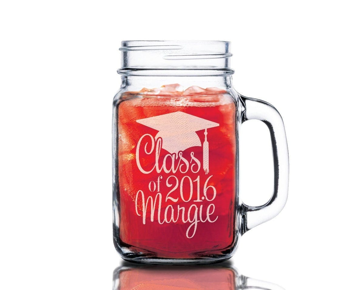 GRADUATION Class of 2022 Personalized Graduation Mason Jar Gifts for Her Him Nurse The Graduate College Graduation Gift with Graduation Cap Decoration