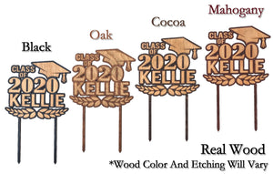 GRADUATION Class of 2022 Wooden Custom Cake or Cup Cake Topper Graduation Party Favor Rustic Prom Congrats Grad Decor Gift for Son Daughter Graduate