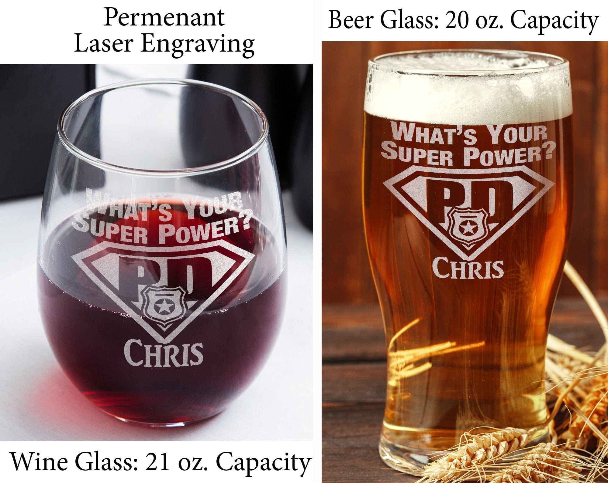 GRADUATION Custom ONE Stemless or Beer Glass Nurse Practitioner Doctor Medical Firefighter Gifts for Women Police Officer Nursing Maternity Assistant