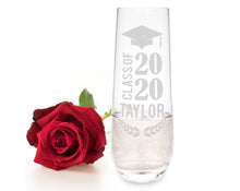 GRADUATION Custom Stemless or Beer Mug Celebratory Son Daughter Mimosa Graduation College Toasting Glass for Family Friends Grad Gift 2020 Party Favors