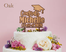 GRADUATION Graduation Cake Topper or Cup Cake Personalized Wood Name 2022 Decoration Rustic Graduate Custom Tier Toppers Party Favors for Son Daughter
