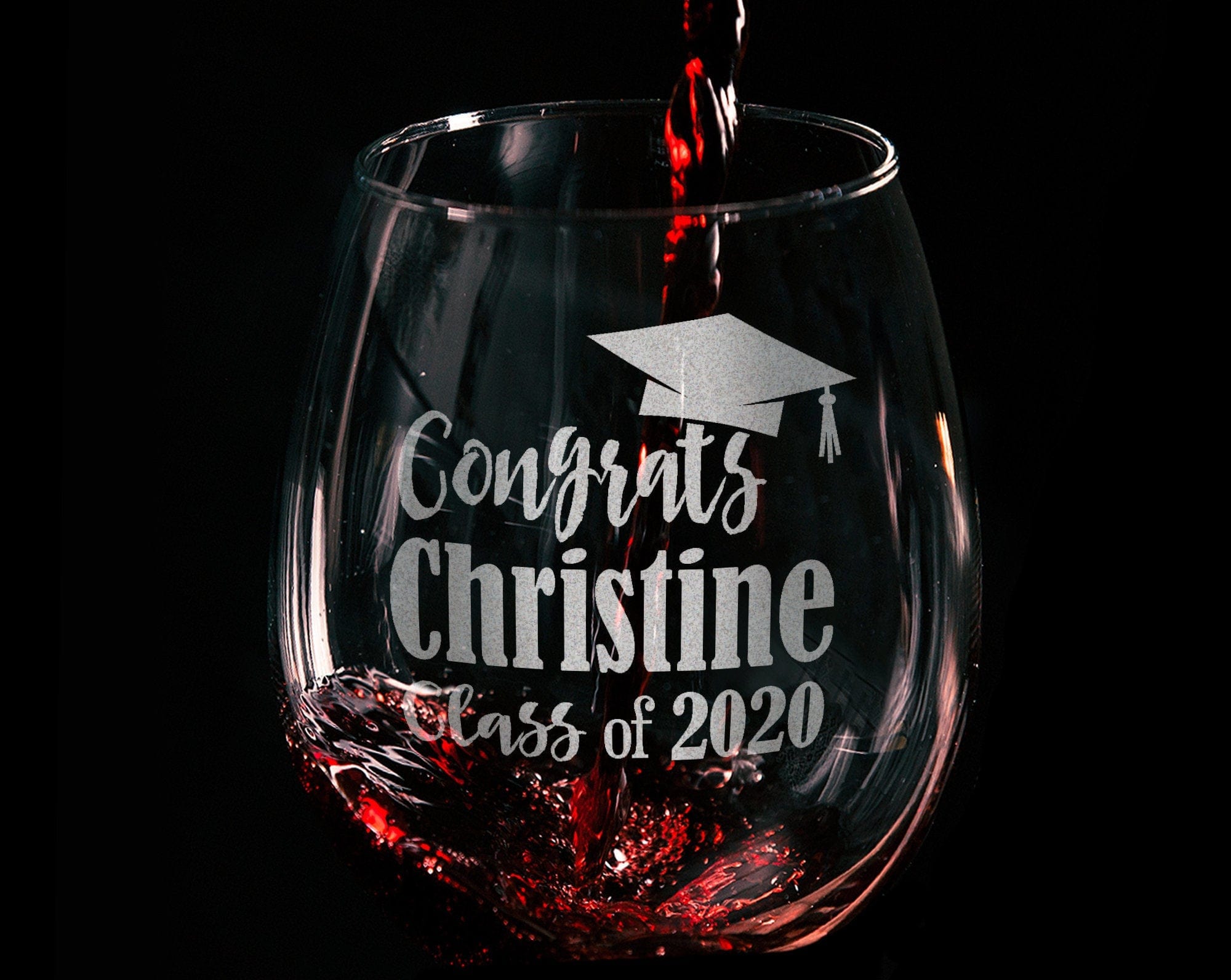 GRADUATION Graduation Personalized Stemless or Beer Class of 2022 Family Party Favors Man Cave Pub Style Grad Decorations for Women Men Wine Gift