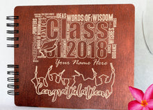 GRADUATION Mahonagy 8.5 x 7 / 80 Pages Ivory Blank Graduation Gift Wooden Guest Book Rustic Personalized Class of 2022 Wood Graduation Decoration Supplies Guestbook Photo Album