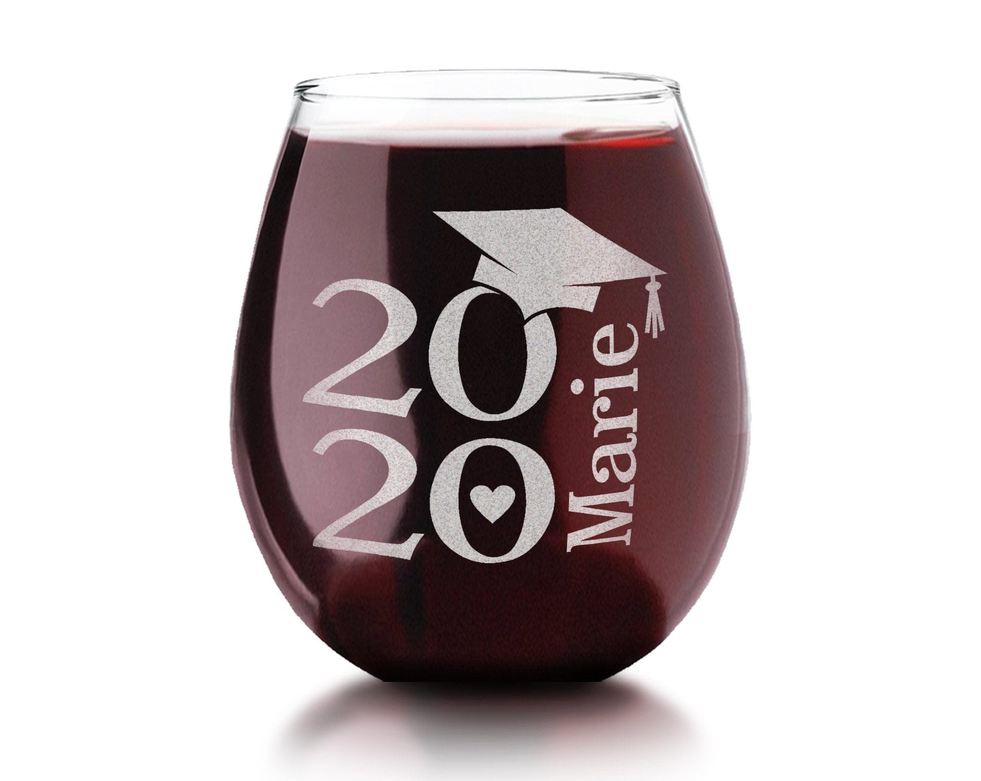 GRADUATION ONE College Graduation Gifts for Men Class of 2020 Masters Bachelors Graduate Degree Stemless Wine or Beer Glass Personalized Drinking Mug