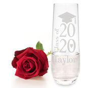 GRADUATION ONE College Graduation Gifts for Men Class of 2020 Masters Bachelors Graduate Degree Stemless Wine or Beer Glass Personalized Drinking Mug