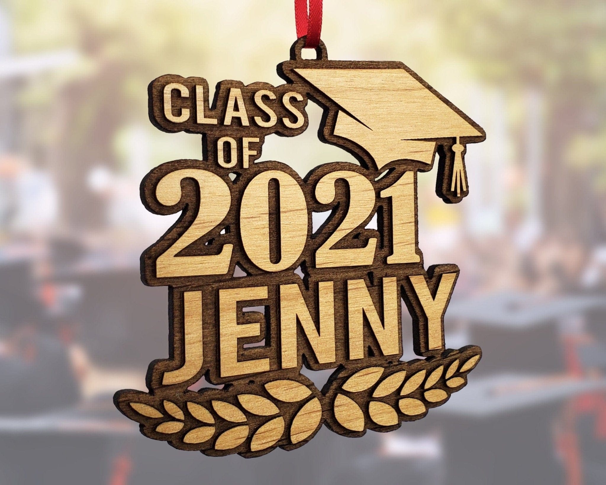 GRADUATION Personalized Class of 2022 Graduated Wood Ornament Shadow Box Decoration The Graduate Gift from Mom Dad Congrats Masters Bachelor Degree