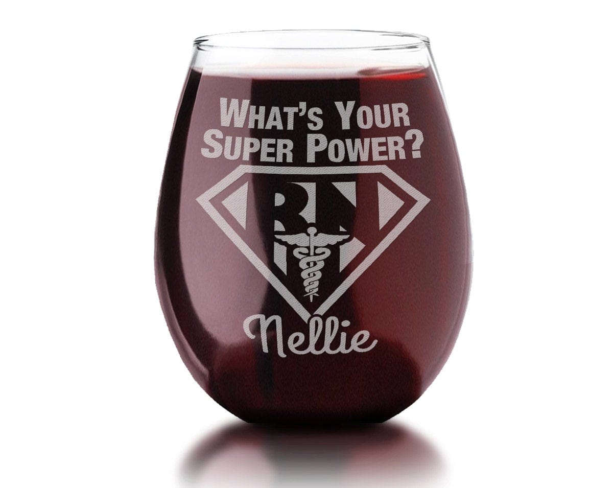 GRADUATION Personalized Nurse Stemless Wine Glass Nurse Appreciation, Registered Nurse, Night Shift Nurse, Nurse Graduation Gift Funny Stemless Idea
