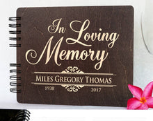 Guest Books Burnt Cocoa 8.5x7 / 80 Pages Ivory Blank In Loving Memory | Wooden Guest Book Personalized Custom