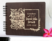 Guest Books Burnt Cocoa 8.5x7 Beautiful Quote | Personalized Funeral Guest Book