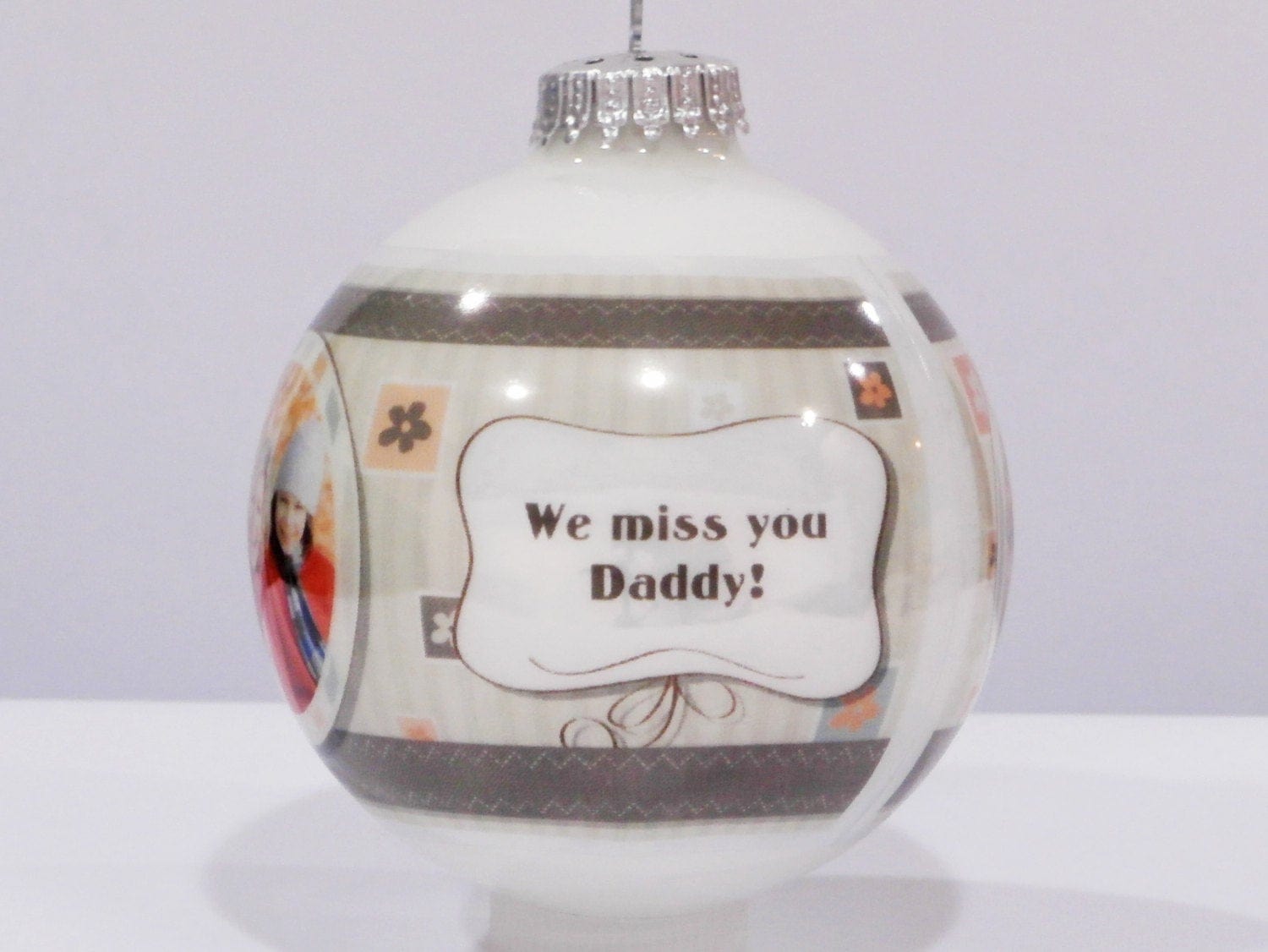 Holiday Personalized Ornament -  Modern Personalized Photo Ornament for Friends & Family