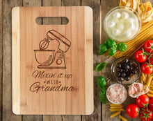 Mom Birthday Gift from Daughter Mix it Up Custom Kitchen Decor Cutting Board For Mommy from Son Mother Day Gift Grandma Christmas Present - Stocking Factory