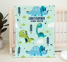 FOR KIDS & BABIES Personalized Baby Blanket | Dinosaur Baby Blanket | Custom Baby Blanket | Dinosaur Blanket Baby Boy | Personalized Baby Gift