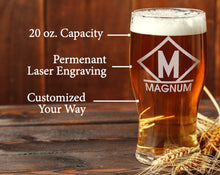 Personalized Drinkware Best Dad Gifts for Men Personalized Beer Glass 20oz Custom Engraved Pilsner Birthday Son Grandpa Gift Monogram Women Cave Bar Accessory