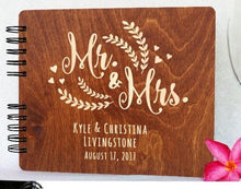 WEDDINGS Carmel Oak 8.5 x 7 / 80 Pages Ivory Blank Personalized Rustic Wedding Guest Book Wooden Hand Made Wood Alternate Mr Mrs Guestbook Custom Newlywed Wedding Guest Register Photo Booth