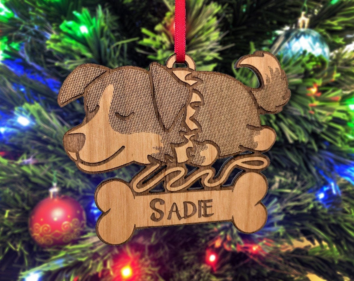 PET GIFTS Border Collie Kids Christmas Ornament Gift Stocking Stuffer New Best Friend Pet Personalized with Name Puppy Tree Decoration Dog Adoption