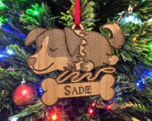 PET GIFTS Border Collie Kids Christmas Ornament Gift Stocking Stuffer New Best Friend Pet Personalized with Name Puppy Tree Decoration Dog Adoption