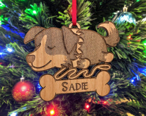 PET GIFTS Border Collie Kids Christmas Ornament Gift Stocking Stuffer New Best Friend Pet Personalized with Name Puppy Tree Decoration Dog Adoption