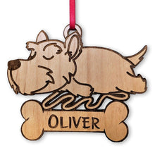 PET GIFTS Christmas Ornament for Scottish Terrier Lover Wood Pet Anniversary Cute Sleeping New Puppy Rescued Gift for Dog Owner Terrier Tree Ornament
