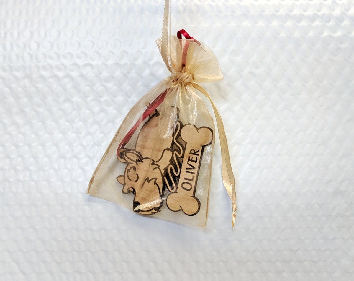 PET GIFTS Christmas Ornament for Scottish Terrier Lover Wood Pet Anniversary Cute Sleeping New Puppy Rescued Gift for Dog Owner Terrier Tree Ornament