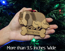 PET GIFTS Custom St. Bernard Puppy Christmas Ornament First Pet Holiday Present for Kids Dog Wood Anniversary Dog Mom Dad 1st Birthday Dog Lover Gifts