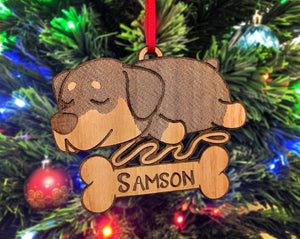 PET GIFTS Cute Rottweiler Puppy Ornament for Son Daughter Wife Gift for Husband Best Family Member Housewarming Gift Christmas Decor Birthday Gift